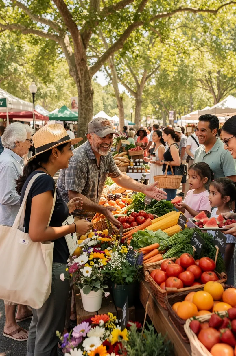 Diverse craft fair showcasing local artisan creations.